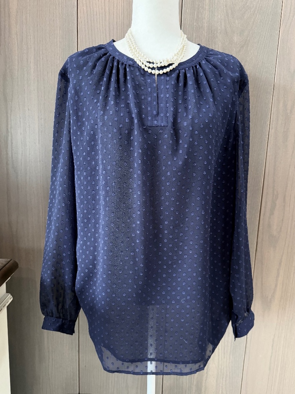 COLDWATER CREEK Navy Blouse 1X / 18